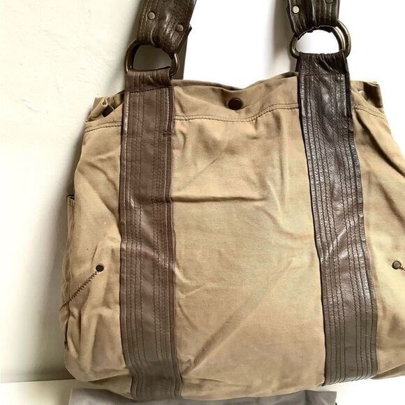 Mike & Chris Vintage Large Shoulder Hobo Bag/Workbag. Two snap side pockets tote - Picture 2 of 13